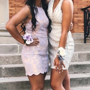 Lavender homecoming dress